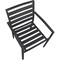 Global Industrial Aluminum Slatted Dining Armchair, Black, 4PK 437006BK - alternate 2